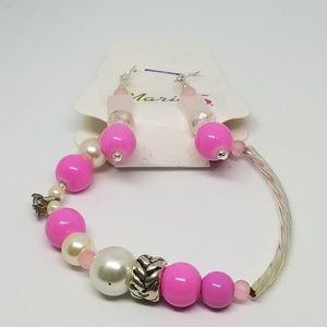 Pretty in Pink Bracelet and Earrings set